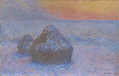 Hooischelven door Claude Monet