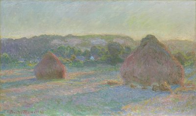 Hooistapels, eind zomer, 1890-91 door Claude Monet