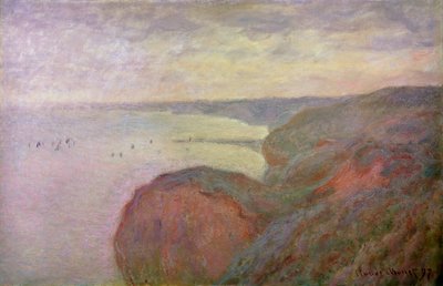 Steile kliffen bij Dieppe, 1897 door Claude Monet