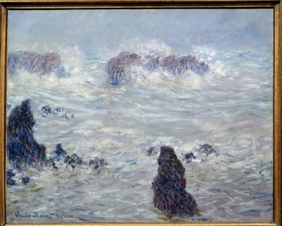Storm, kusten van Belle-Ile door Claude Monet