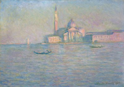 De kerk van San Giorgio Maggiore, Venetië door Claude Monet