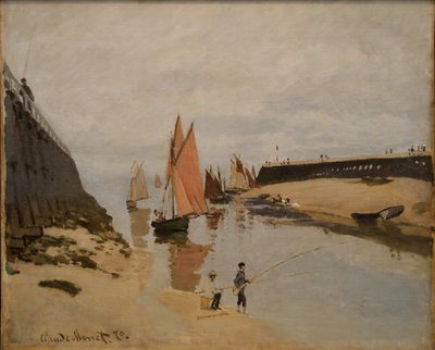 De haven van Trouville door Claude Monet