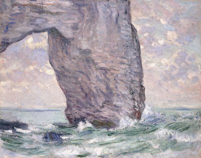 De Manneporte gezien van beneden, 1883 door Claude Monet