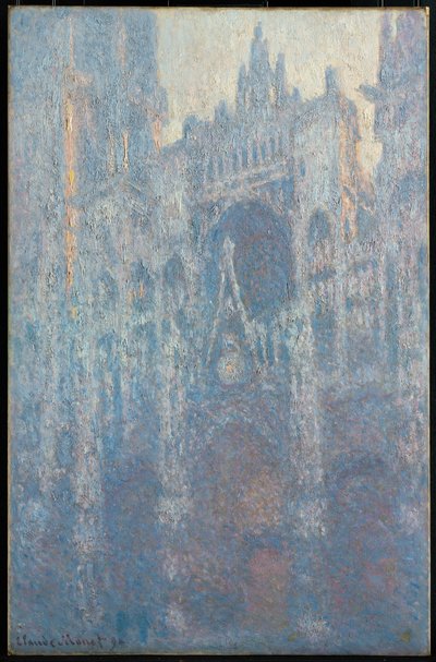 Het Portaal van de Kathedraal van Rouen in Ochtendlicht door Claude Monet
