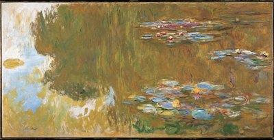 De vijver met waterlelies, ca. 1917-19 (olieverf op doek) door Claude Monet