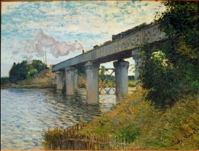 De spoorbrug bij Argenteuil door Claude Monet