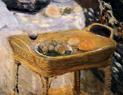 De lunch, decoratief paneel dat de tuin van Monet in Argenteuil toont (detail) door Claude Monet