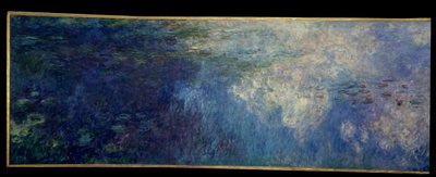 De waterlelies; de wolken. Linker deel van het drieluik geschilderd in Giverny. Schilderij door Claude Monet (1840-1926) door Claude Monet