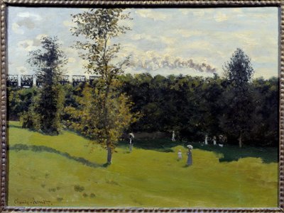 Trein op het platteland door Claude Monet
