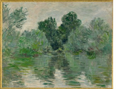 Un bras de la Seine (olieverf op doek) door Claude Monet