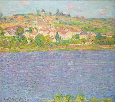 Vétheuil in de zon, 1901 door Claude Monet