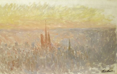 Uitzicht op Rouen door Claude Monet