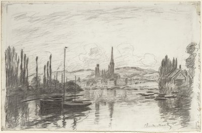 Uitzicht op Rouen, 1883 door Claude Monet