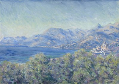 Uitzicht op Ventimiglia door Claude Monet