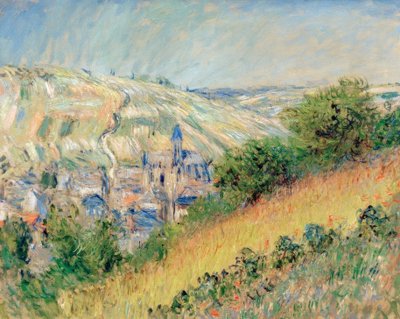 Uitzicht op Vetheuil (Vue de Vetheuil sur Seine) door Claude Monet