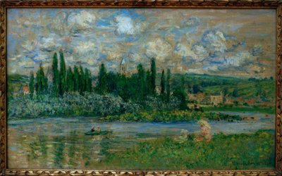 Uitzicht op Vetheuil door Claude Monet