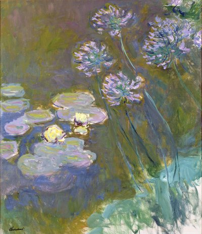Waterlelies en Agapanthus door Claude Monet