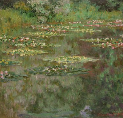 Waterlelies of De Waterlelievijver (Nymphéas) 1904 door Claude Monet