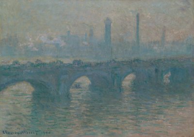 Waterloo Bridge, Grijs Weer door Claude Monet