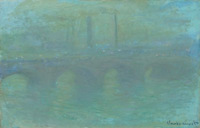 Waterloo Bridge, Londen, bij schemering door Claude Monet