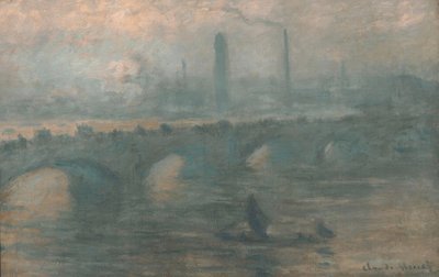 Waterloo Bridge, Mistige Ochtend door Claude Monet