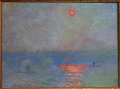 Waterloo Bridge, Zon in de Mist door Claude Monet