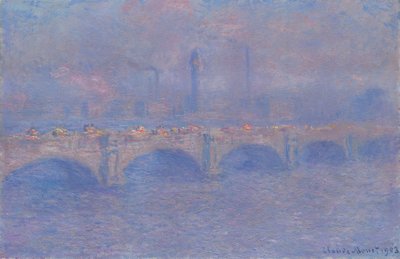 Waterloo Bridge, zonlicht effect door Claude Monet