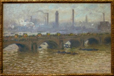 Waterloo Bridge, Grijze Lucht door Claude Monet