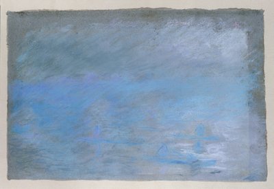 Waterloo Bridge in mist, 1901 door Claude Monet