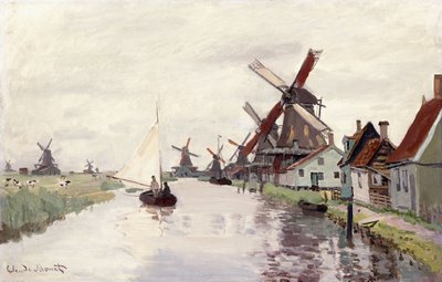 Windmolen in Nederland, 1871 door Claude Monet