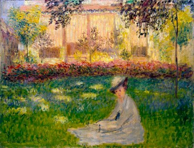 Vrouw in een tuin, 1876 door Claude Monet