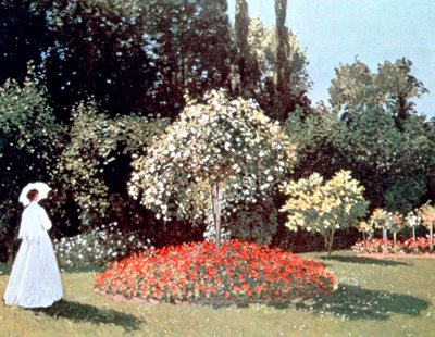Vrouw in de Tuin, Sainte Adresse, 1867 door Claude Monet