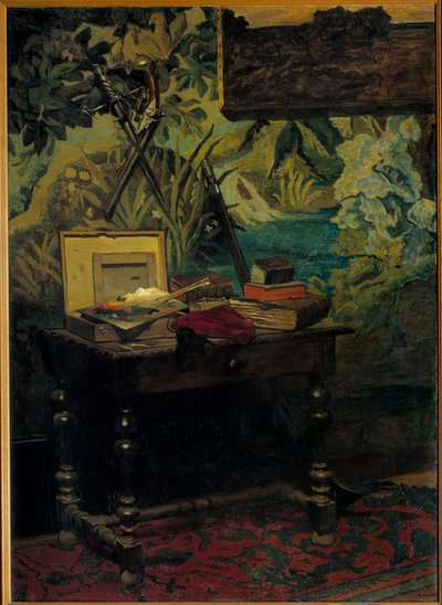 Hoek van het atelier Schilderij door Claude Monet door Claude Monet