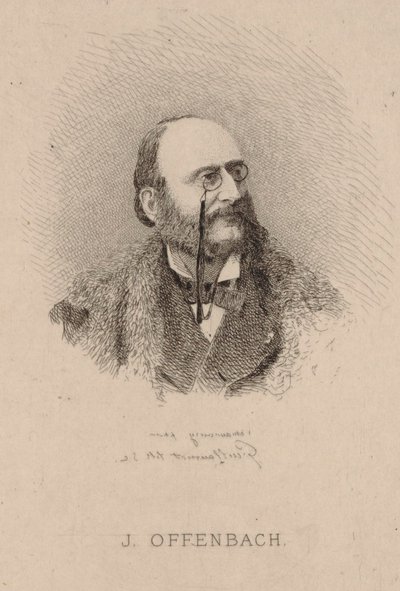 Portret van Jacques Offenbach 1819-1880, 1870 door Claude Nicolas Eugène Guillaumot