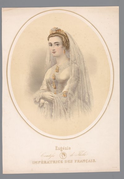 Portret van Eugénie, keizerin van Frankrijk door Claude Régnier
