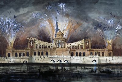 Vuurwerk, ca. 1800-1850 door Claude Ruggieri