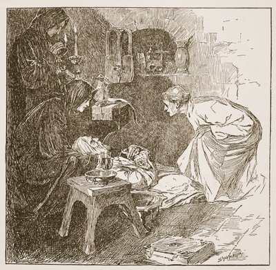 De Dood van Bede, illustratie uit 