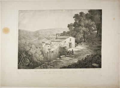 Uitzicht op een Klooster op de Plaats van het Huis van Horace door Claude Thienon