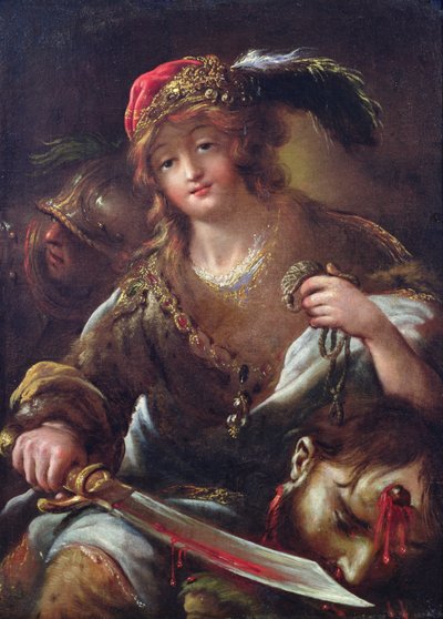 David met het hoofd van Goliath, c.1640 door Claude Vignon