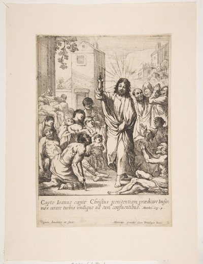 Genezing van de zieken Jezus-Christus geneest meerdere zieken in Galilea door Claude Vignon