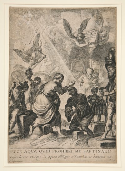 De doop van de eunuch door Claude Vignon