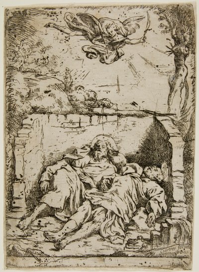 De lichamen van de heiligen Petrus en Paulus in hetzelfde graf door Claude Vignon