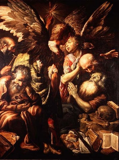 De dood van St. Antonius door Claude Vignon