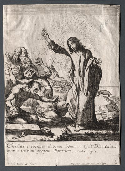 De Wonderen van Jezus Christus: Christus Bevrijdt de Bezete door Claude Vignon