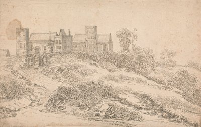 Een Tudor Landhuis en Kerk door Claude de Jongh