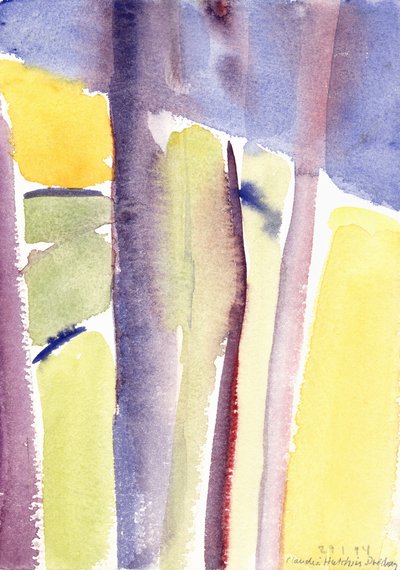 Bomen met uitzicht op het meer, 1994 door Claudia Hutchins Puechavy