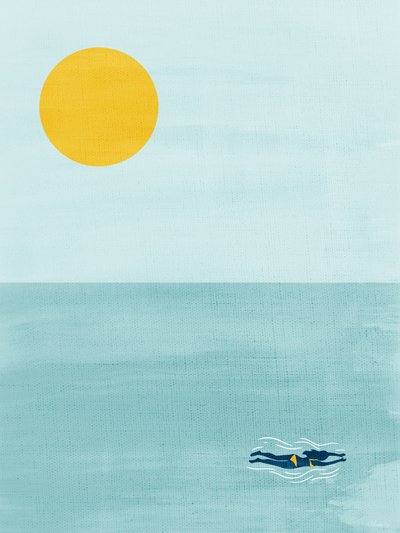 Ocean Sun-zwemmer door Claudia Spano'