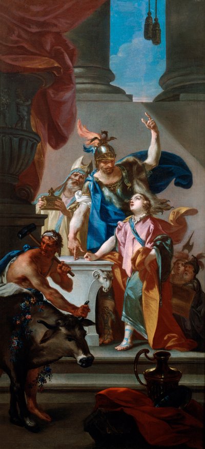 Scène uit het leven van Hannibal, 18e eeuw door Claudio Francesco Beaumont