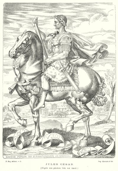 Julius Caesar, Romeins soldaat en politicus door Claudius Popelin
