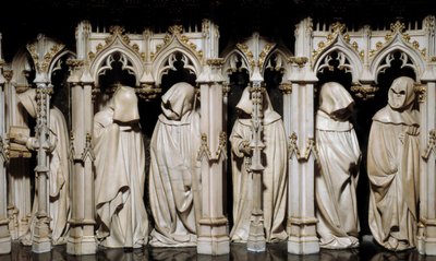 De boetelingen van het graf van Filips de Stoute (1342-1404) Beeldhouwwerk door Claus Sluter (1350-1406) 15e eeuw. Dijon, Museum voor Schone Kunsten door Claus Sluter